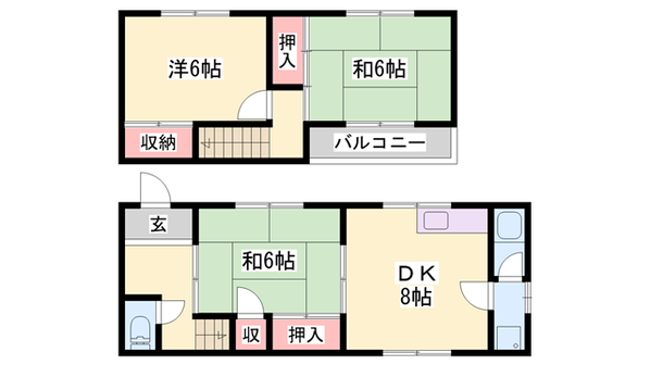 明石駅 徒歩17分 1階の物件間取画像